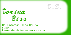 dorina biss business card